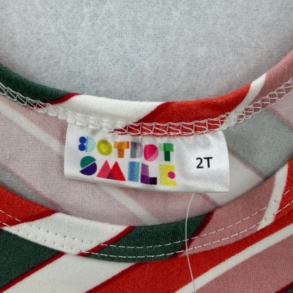 3For$20 Dot Dot Smile Red and White Striped Kids Dress size 2T